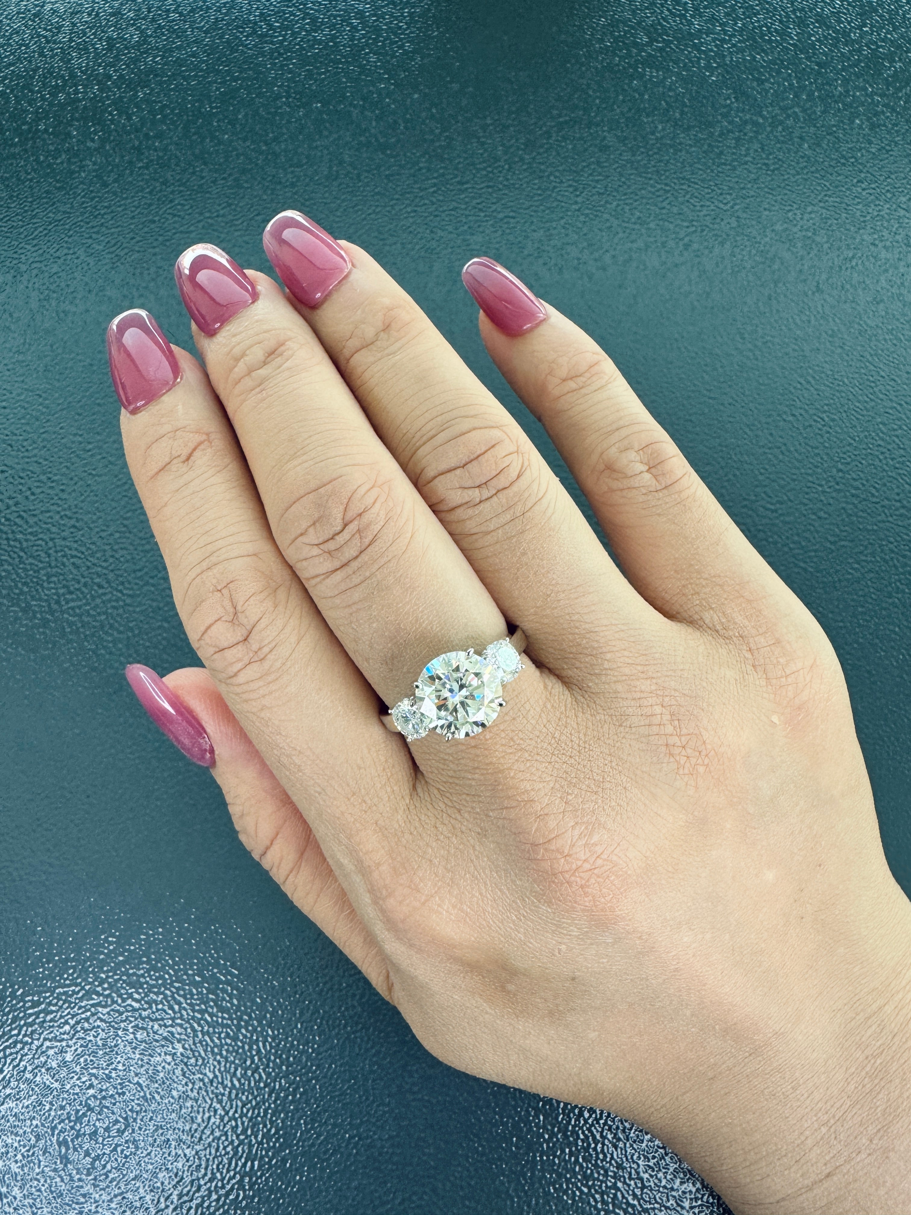 ⁠The Eternal Round-Cut Moissanite Engagement Ring