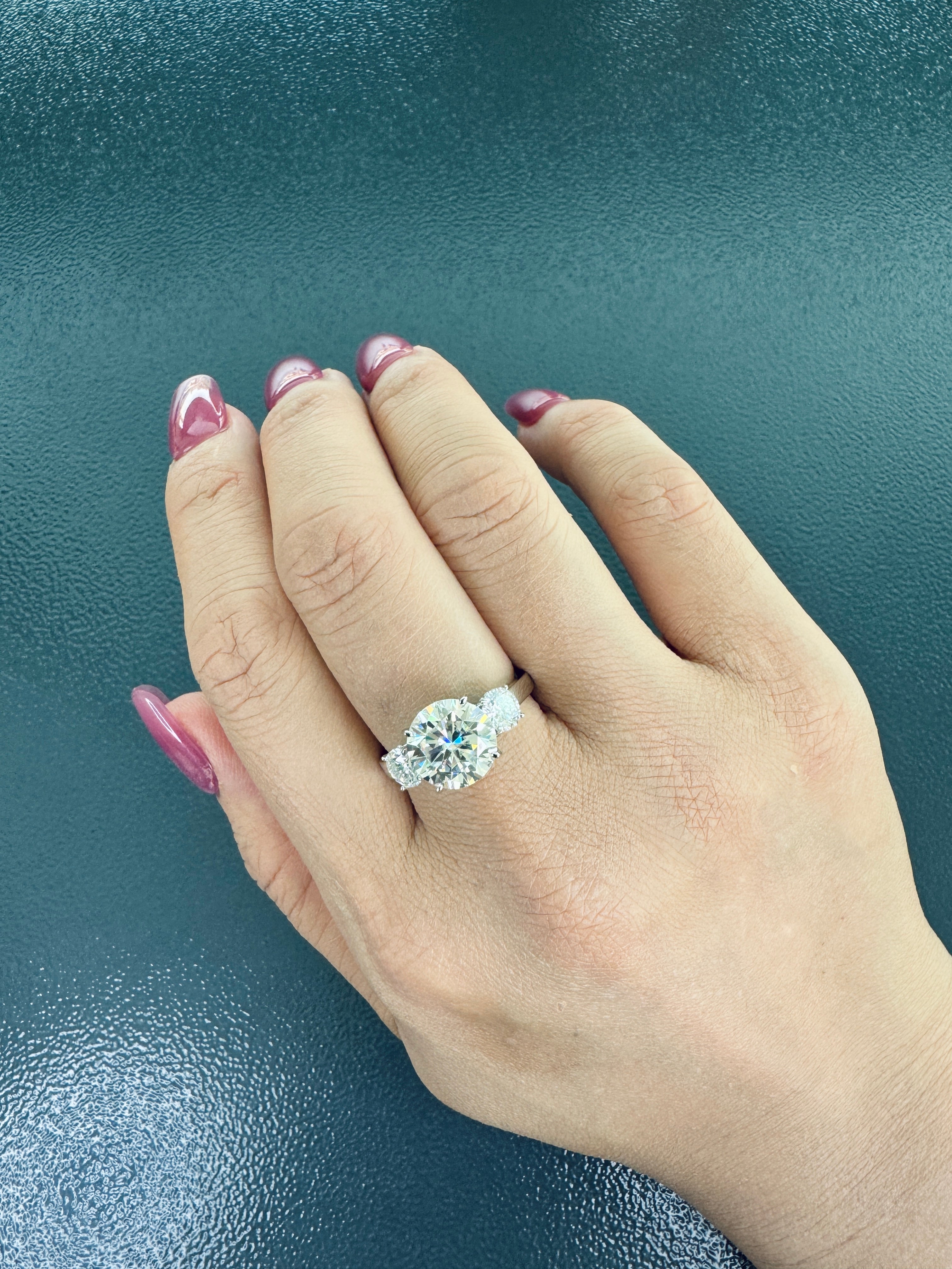 ⁠The Eternal Round-Cut Moissanite Engagement Ring