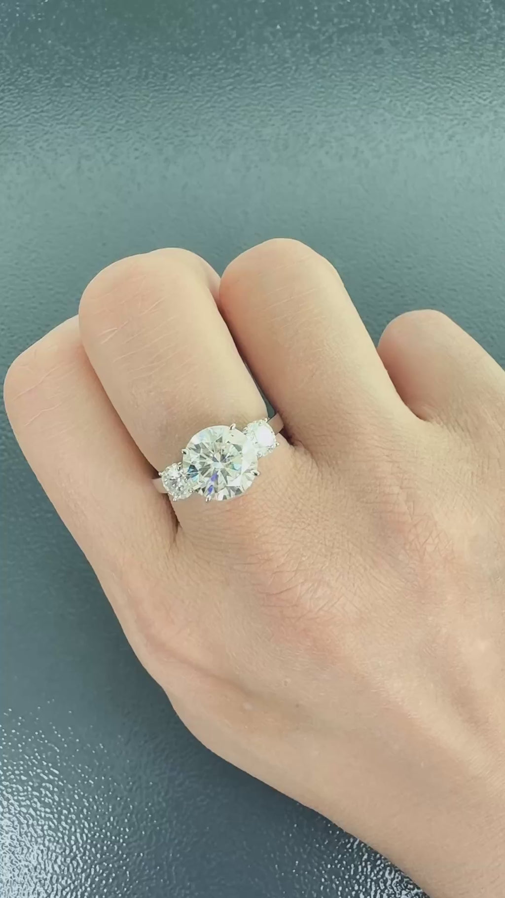 ⁠The Eternal Round-Cut Moissanite Engagement Ring